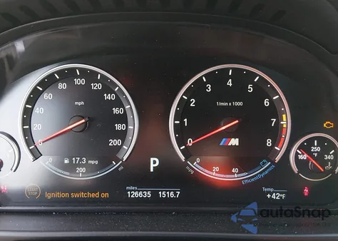 2016 BMW M5 z USA, uszkodzony, nr VIN WBSFV9C59GG343648